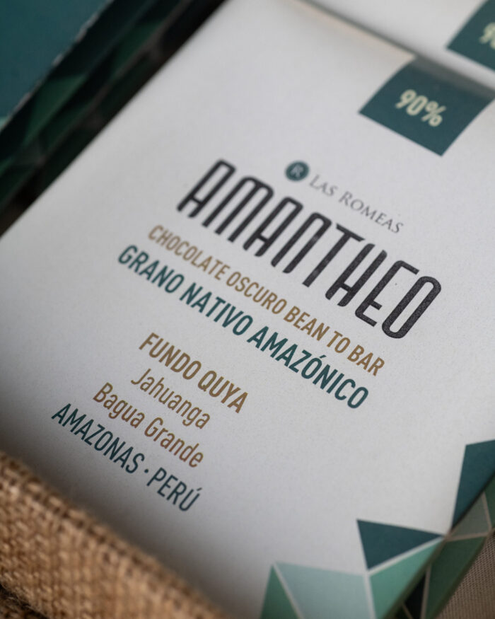 CHOCOLATE OSCURO AMANTHEO - BAGUA GRANDE, AMAZONAS, PERÚ 90% - CACAO NATIVO AMAZÓNICO