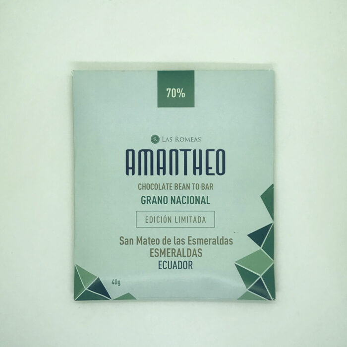 CHOCOLATE OSCURO AMANTHEO -  SAN MATEO DE LAS ESMERALDAS, ECUADOR 70% - GRANO NACIONAL