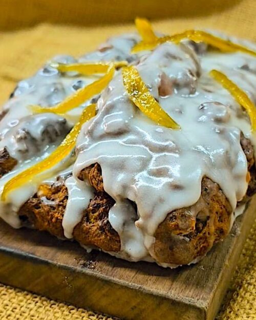 STOLLEN LIMONCELLO CON HARINA DE CACAO Y MORA
