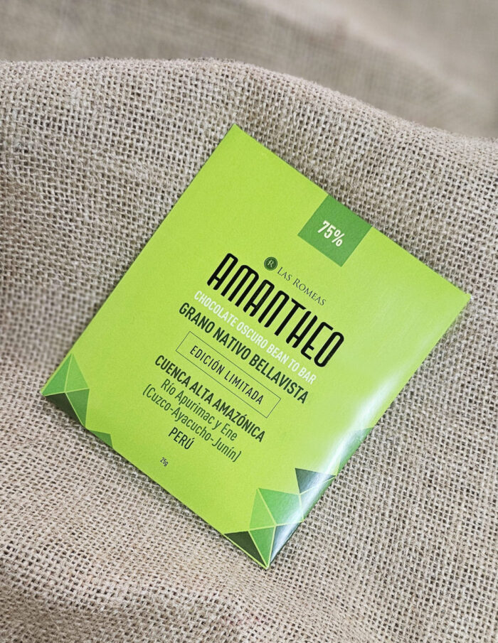 CHOCOLATE OSCURO AMANTHEO – UNIÓN ASHANINKA, CUZCO, PERÚ 75% – CACAO BELLAVISTA
