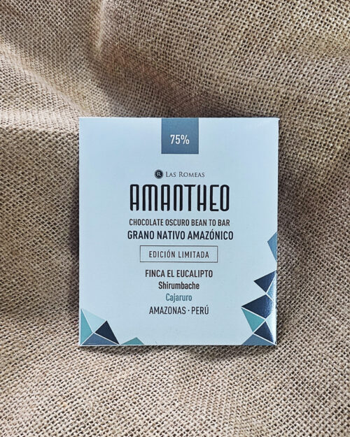 CHOCOLATE OSCURO AMANTHEO – CAJARURO, AMAZONAS, PERÚ 75% – CACAO NATIVO AMAZÓNICO