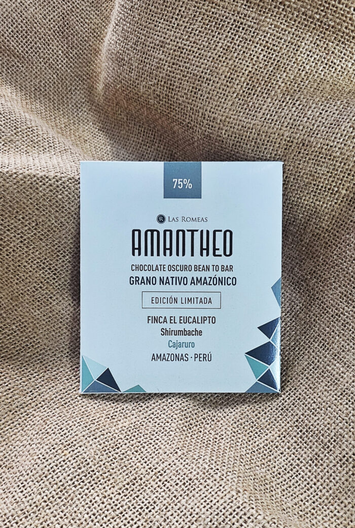 CHOCOLATE OSCURO AMANTHEO – CAJARURO, AMAZONAS, PERÚ 75% – CACAO NATIVO AMAZÓNICO